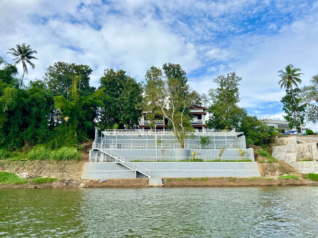 Vintage Retreat seen from across the river